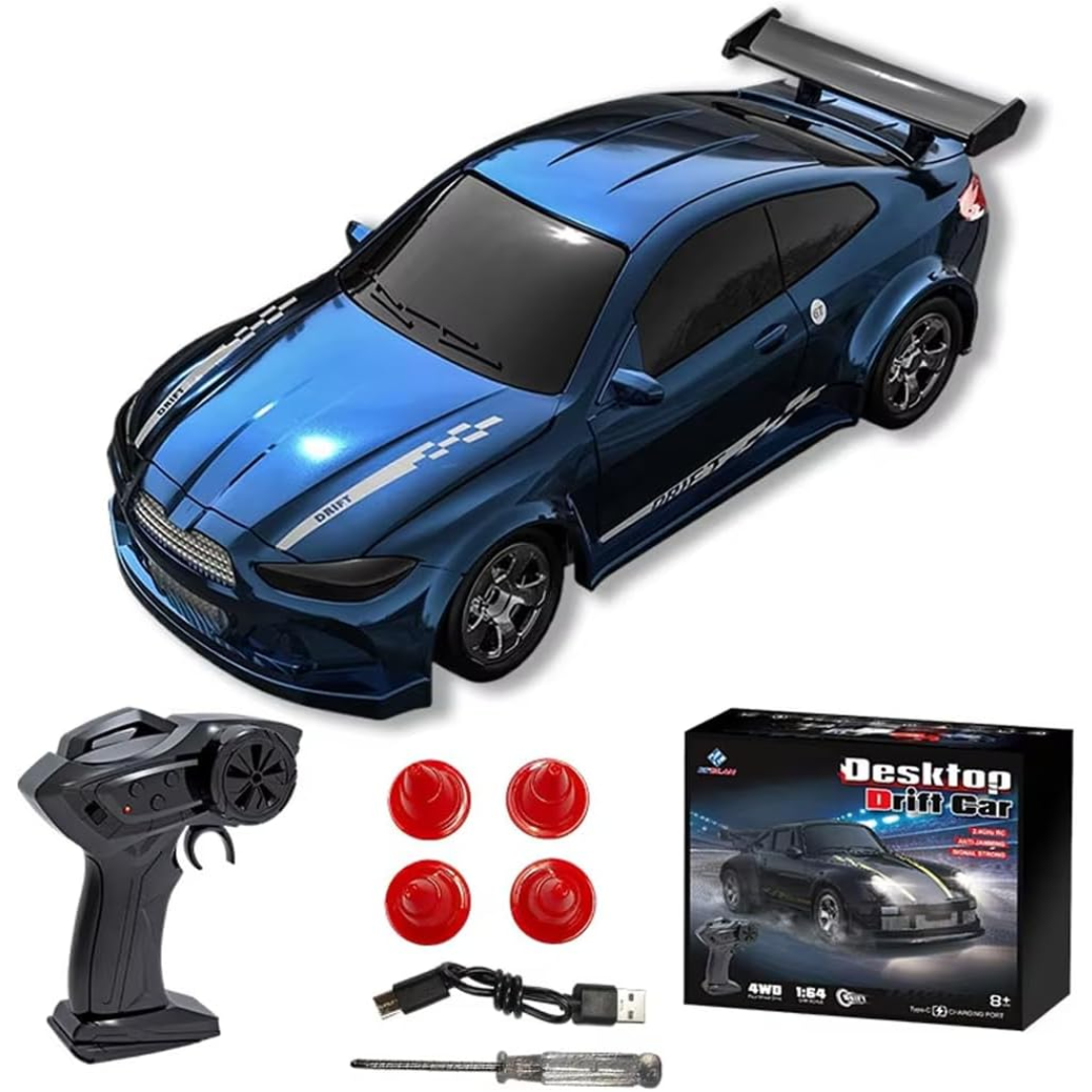 Turbo-Drift-MiniAuto im Taschenformat mit Lichtern.